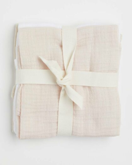 Set of 3 muslin baby blankets