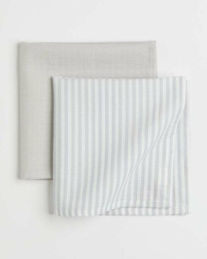 Baby blankets, muslin, 2 pcs.